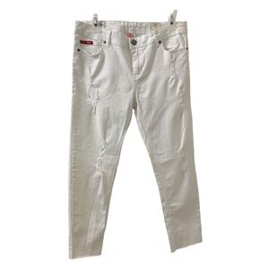 Women’s Size 8 White Cropped Stretchy Skinny Jeans